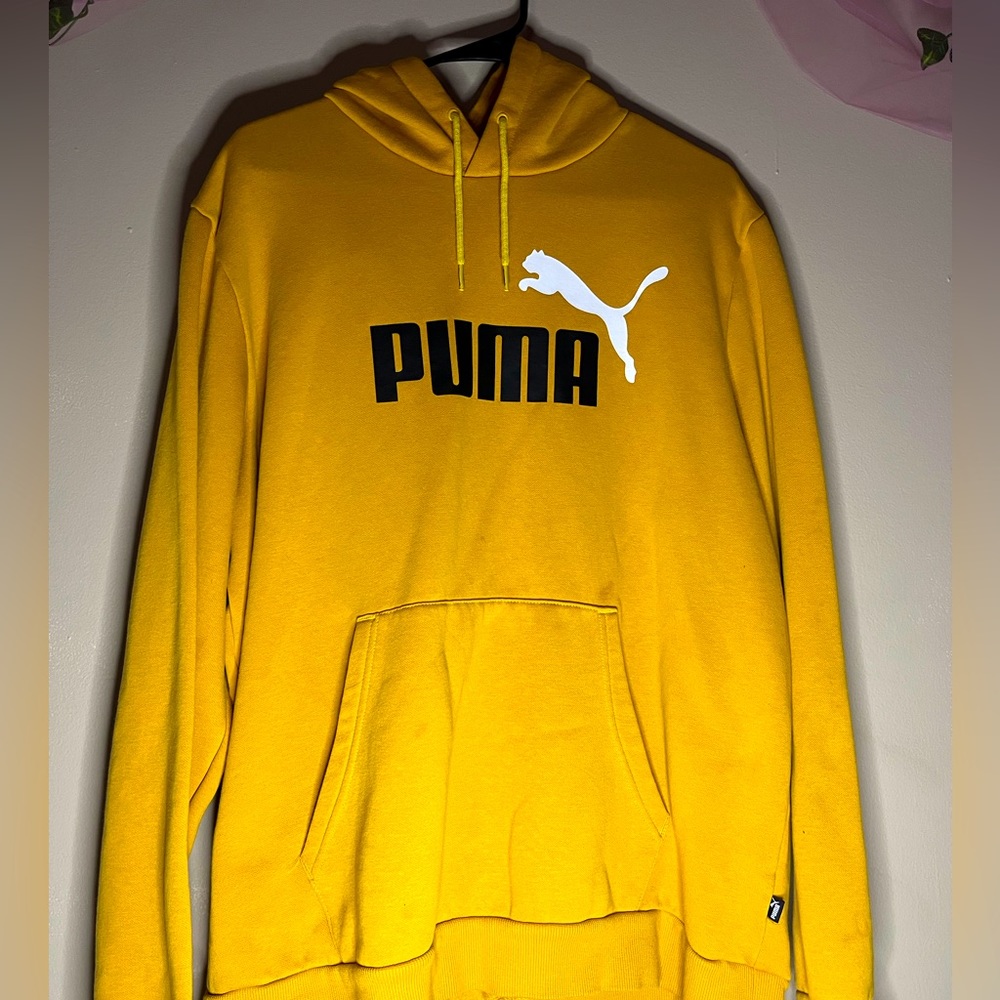 Mustard yellow puma hoodie